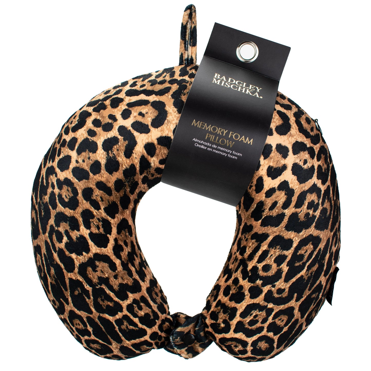 Badgley Mischka Memory Foam Travel Neck Pillow – Luxe Comfort Anywhere