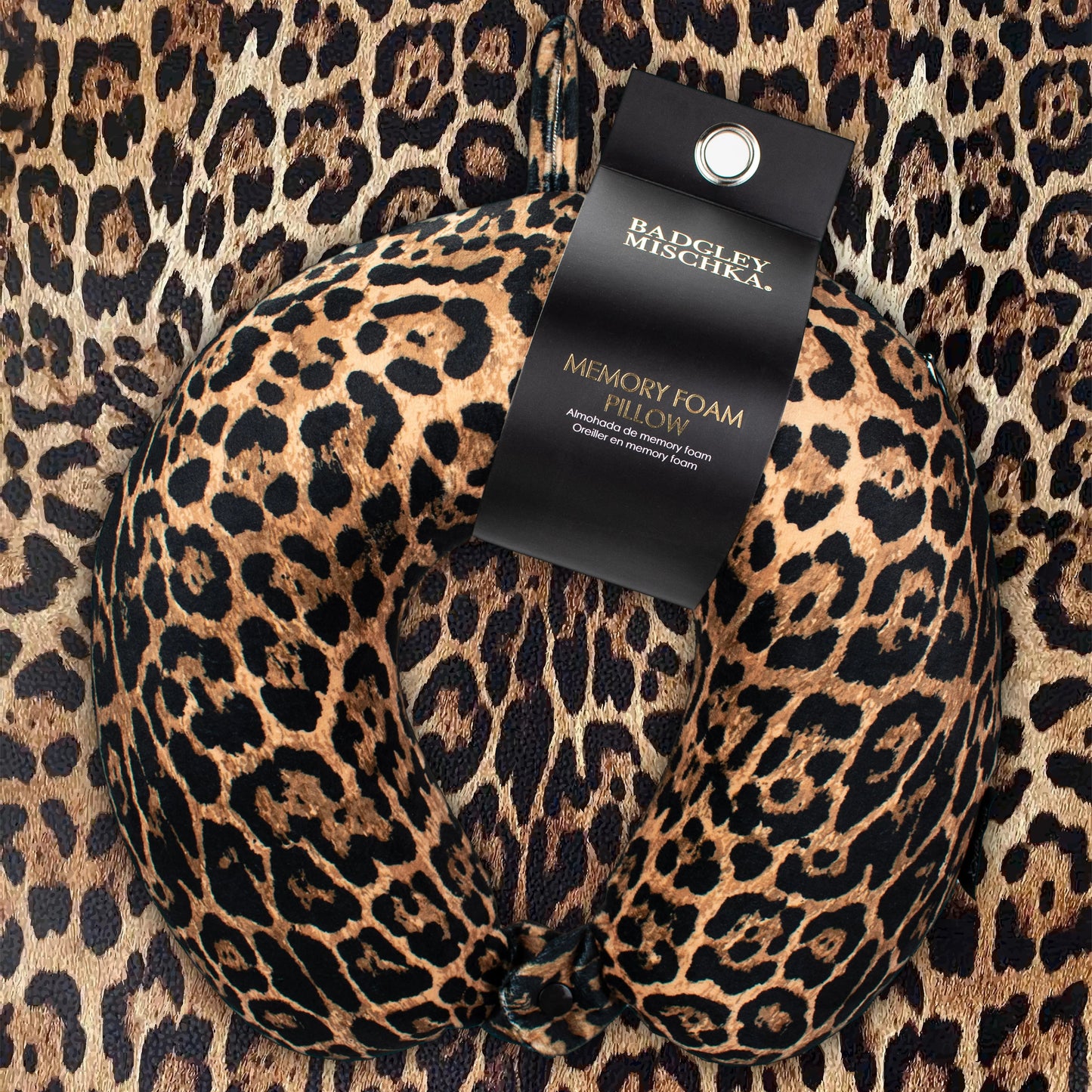 Badgley Mischka Memory Foam Travel Neck Pillow – Luxe Comfort Anywhere