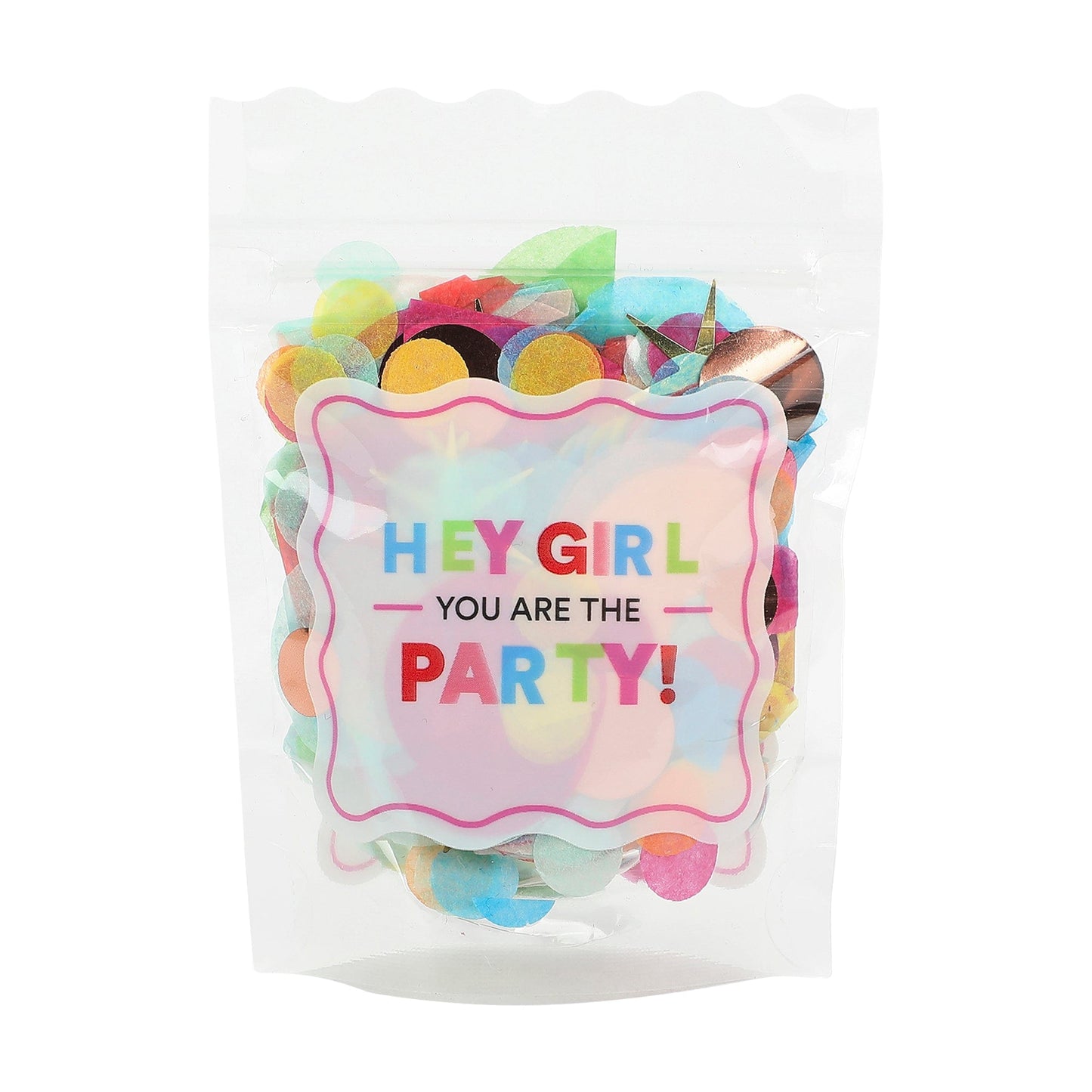 Clear Confetti Travel Pouch for Family Trips