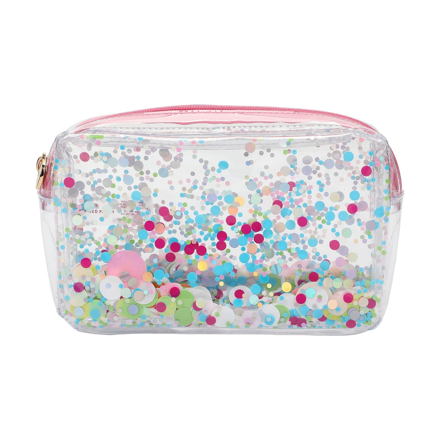 Clear Confetti Travel Pouch for Family Trips