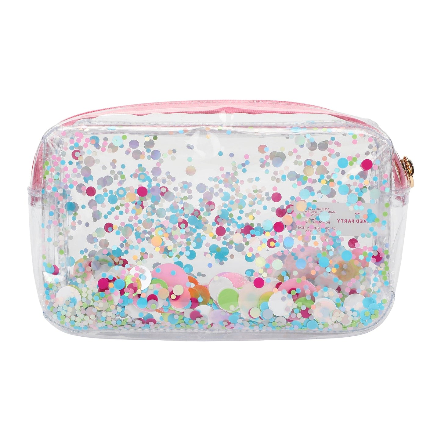 Clear Confetti Travel Pouch for Family Trips