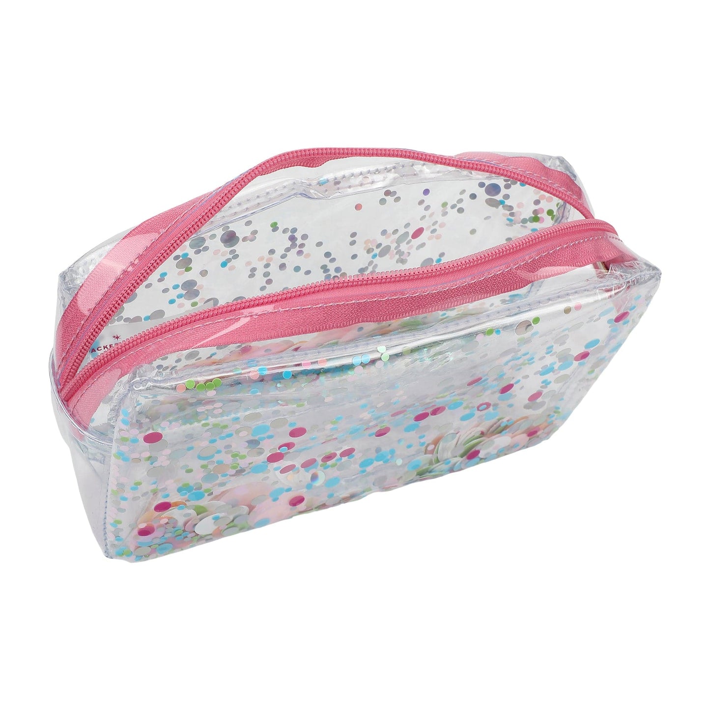 Clear Confetti Travel Pouch for Family Trips
