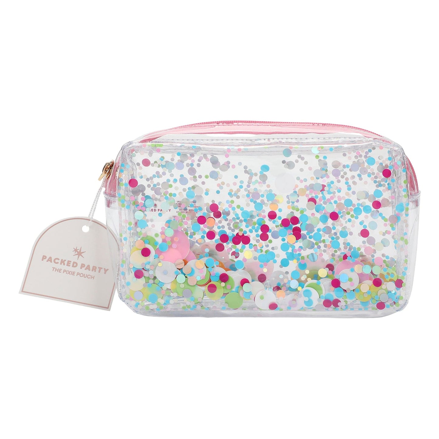 Clear Confetti Travel Pouch for Family Trips
