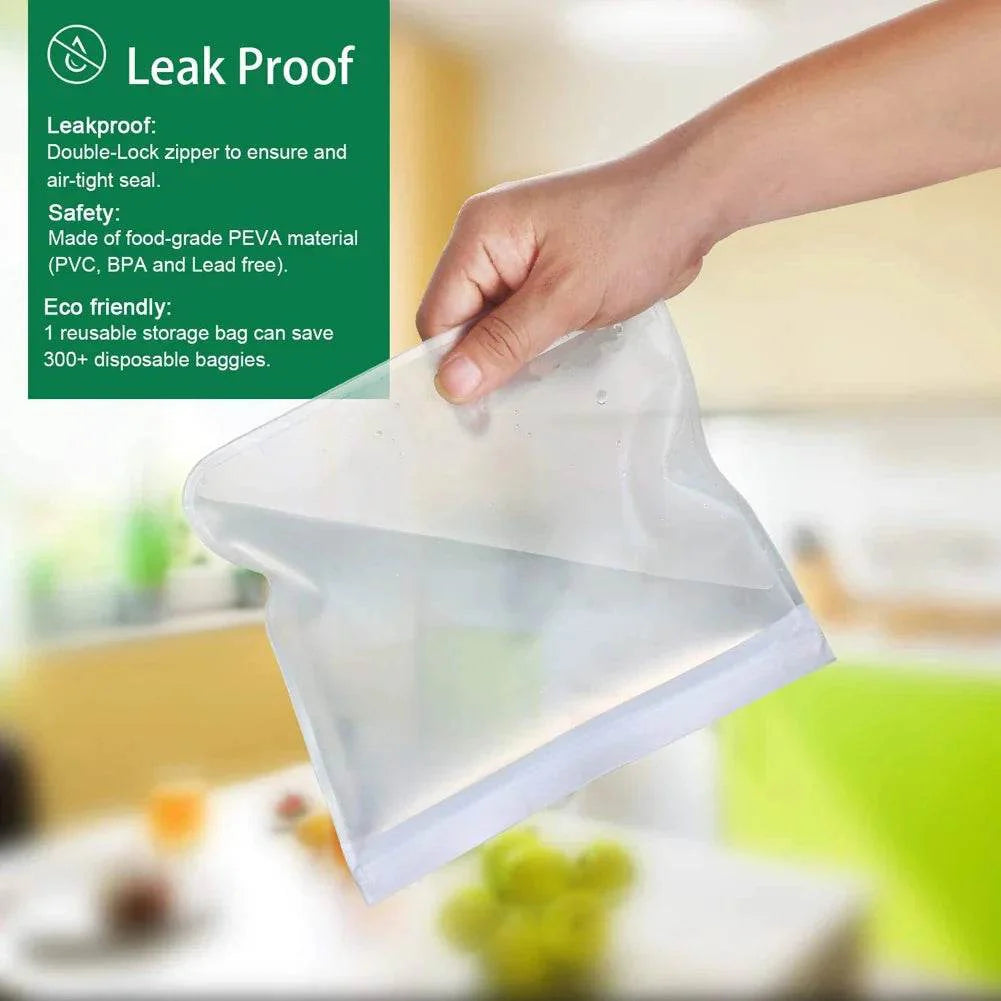 Reusable silicone snack bags for family travel - view 6