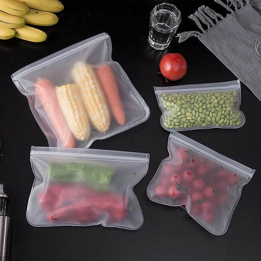 Reusable silicone snack bags for family travel - view 1