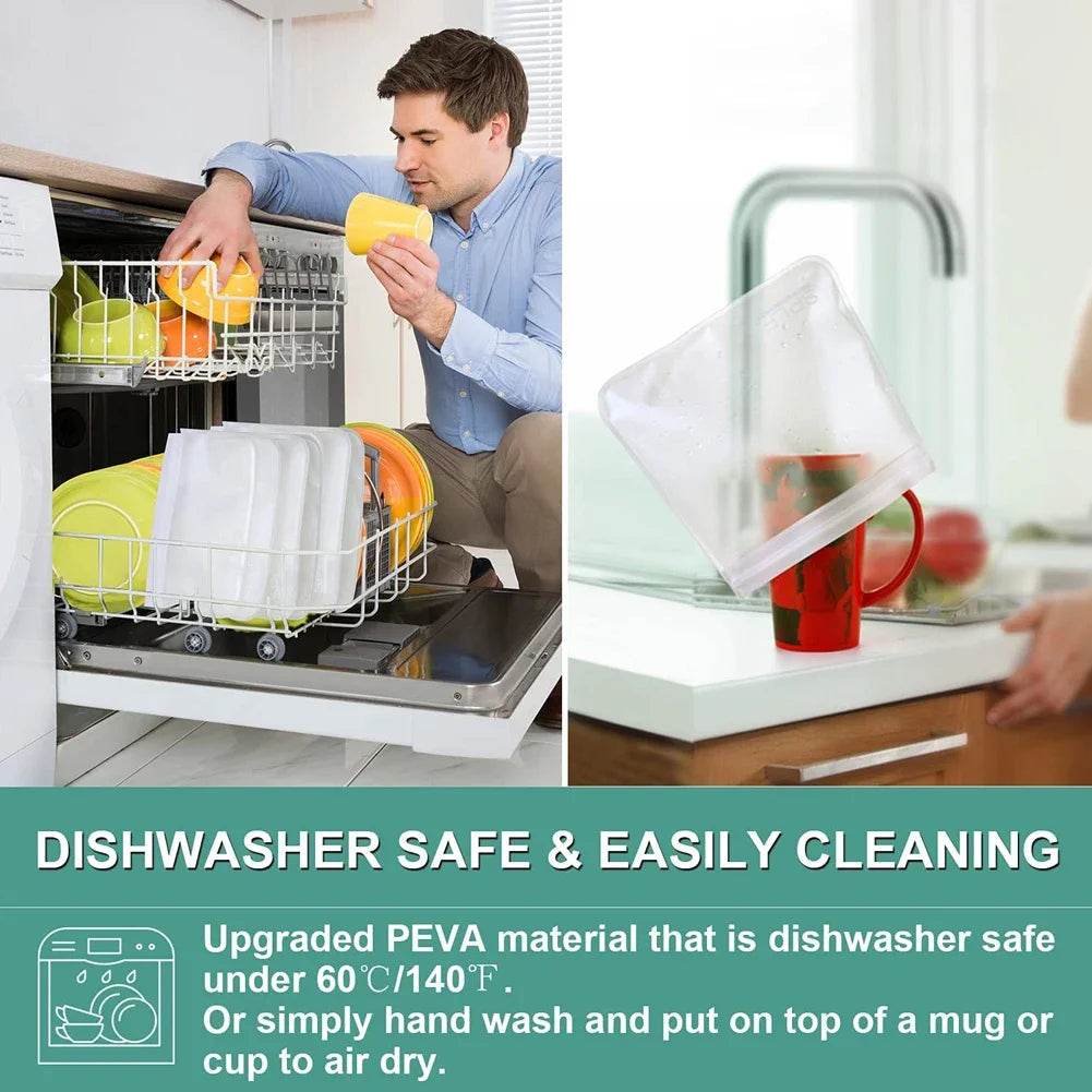 Reusable silicone snack bags for family travel - view 8